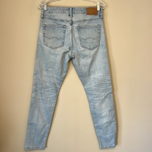 American Eagle Men’s Athletic Skinny Light Wash Jeans size 29x30 - Picture 2 of 7
